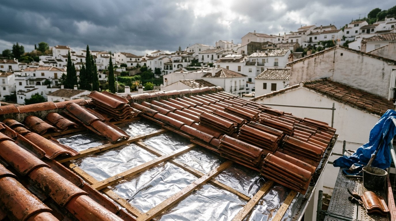 Aislamiento de tejados tras la DANA: cómo proteger su casa de la lluvia y el frío