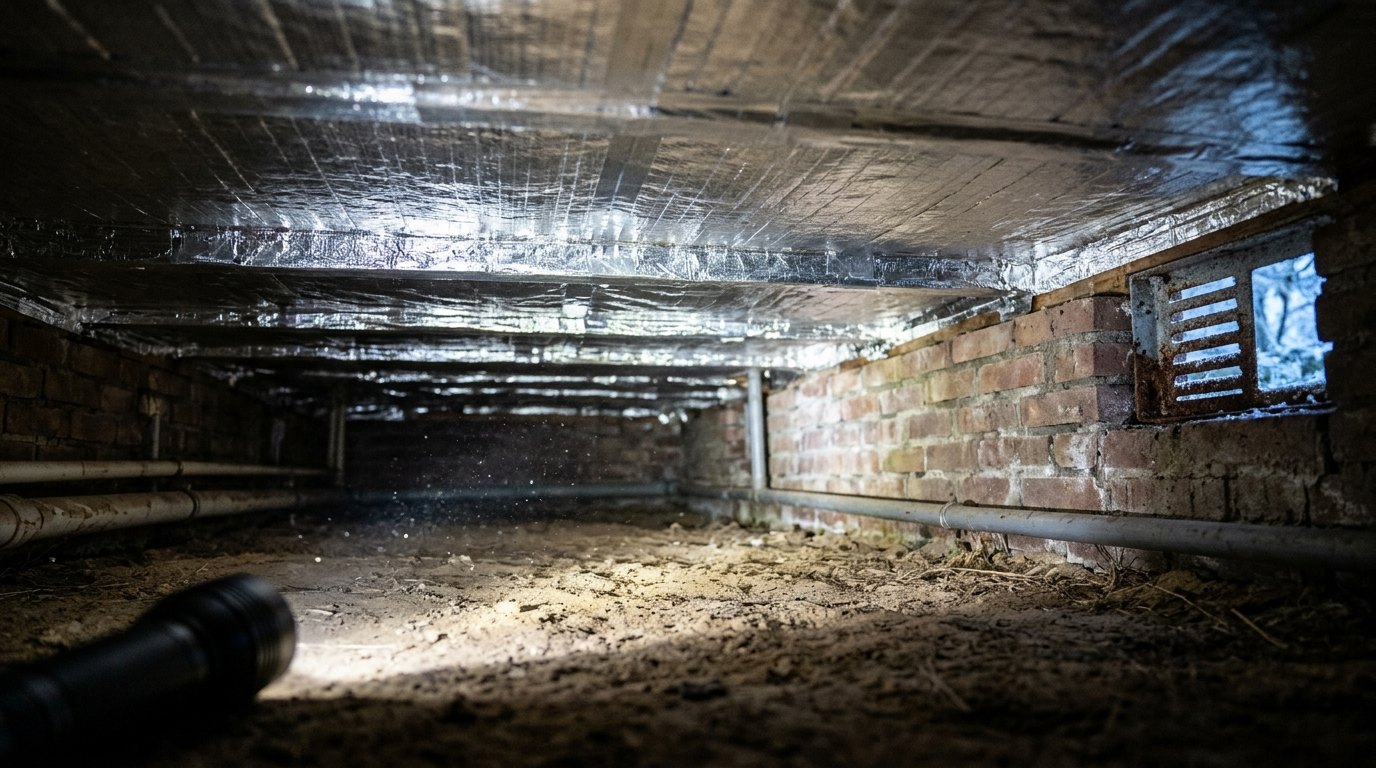 Kruipruimte isoleren vóór de eerste nachtvorst: warme voeten en een lagere energierekening